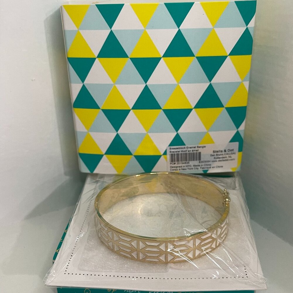 Stella & Dot Breezeblock Enamel Bangle